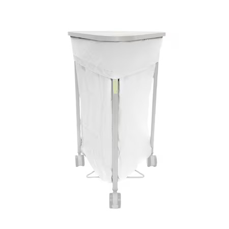 R&B WIRE PRODUCTS 669/AMW Drawstring, Vinyl, Hamper Bag, White