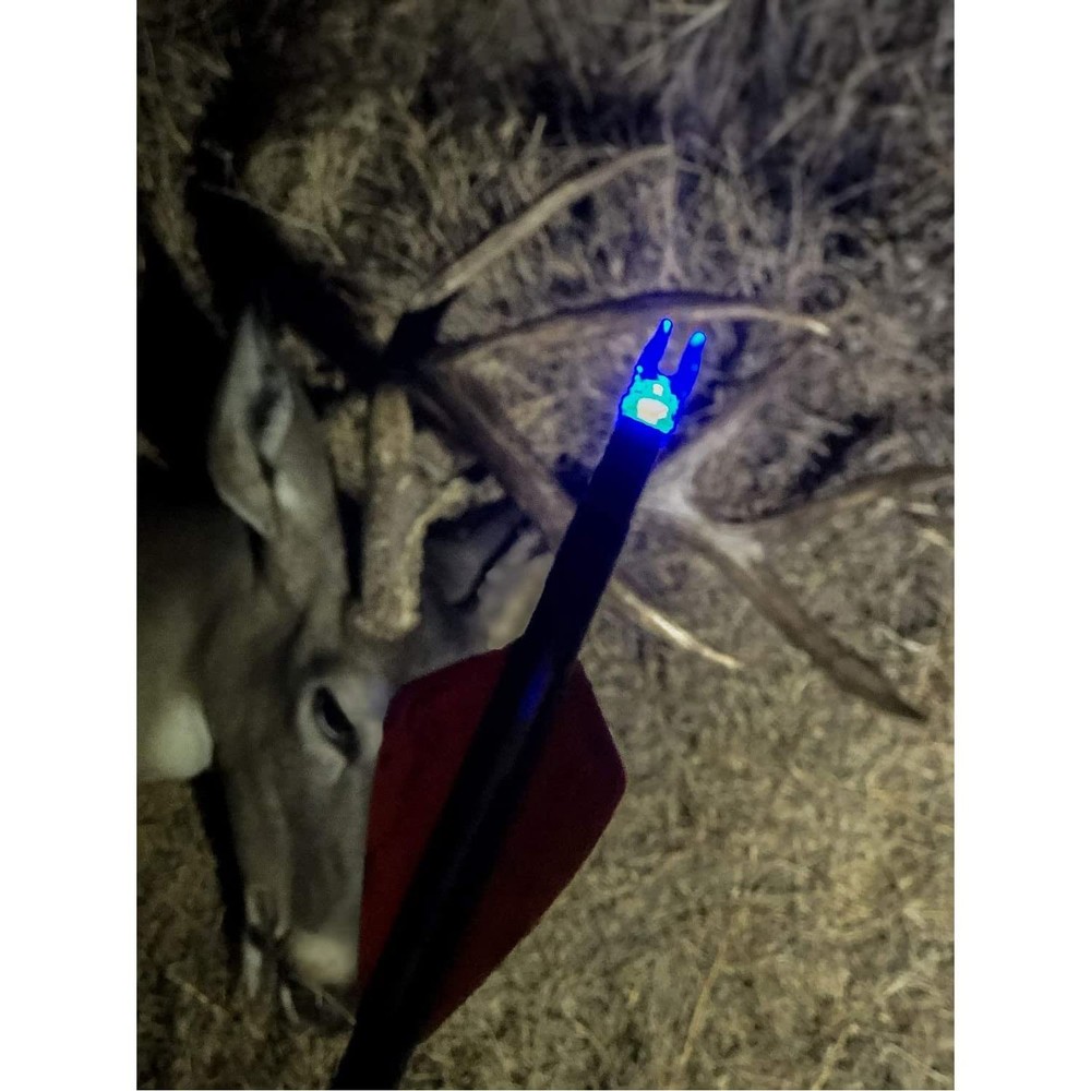 Thunderglo Compound Bow LED Illuminated Auto Turn-On Arrow Nocks - Blue (6 Pack)