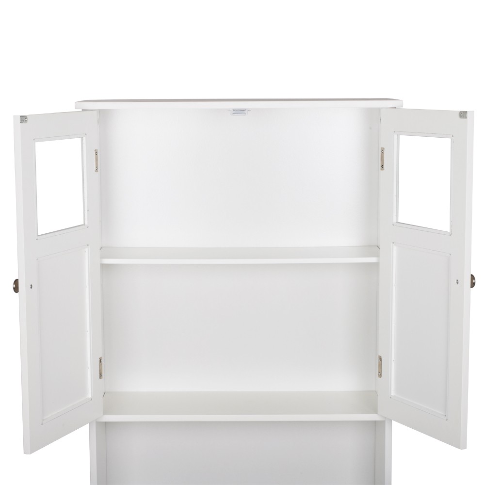 Double Doors Bathroom Cabinet White