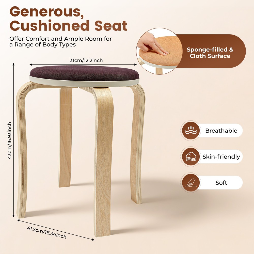 Stackable Stools Stackable Round Stools Set of 8 Stacking Wooden Stools