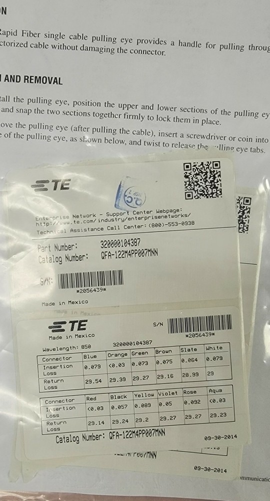 ADC rapid fiber single cable pulling eye