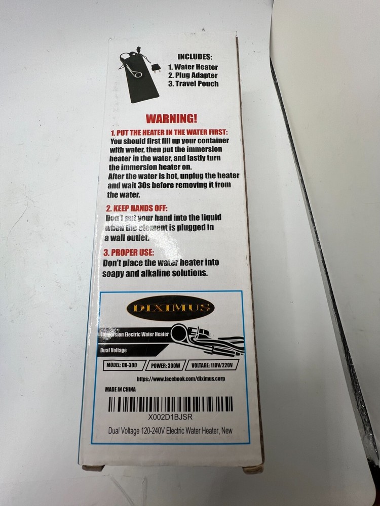 (QTY 3) Diximus DX-300 Electric Water Heater Portable Dual Voltage Immersion