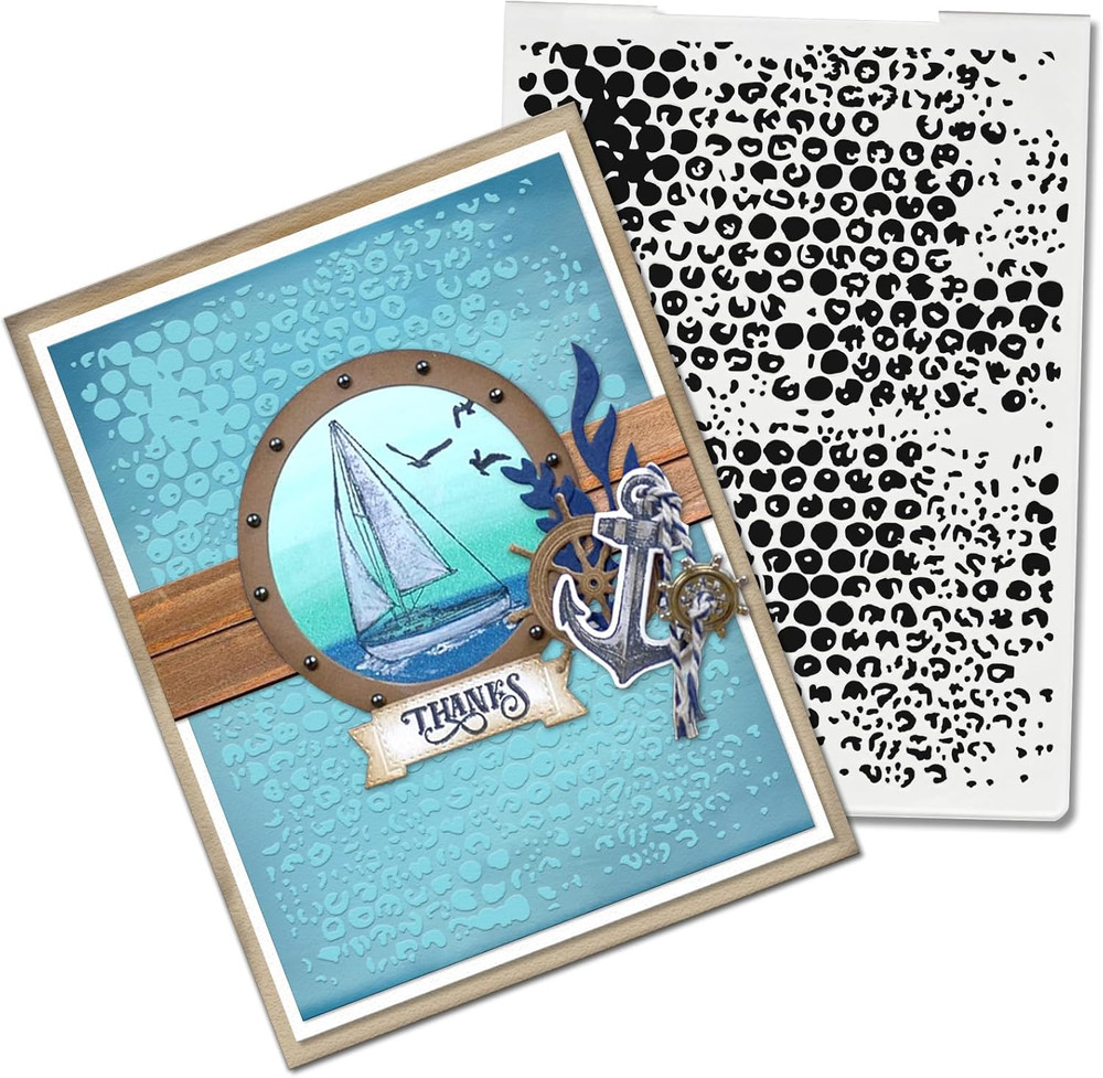 Water Drop Plastic Embossing Folder for Card Making, 3D Textured Dots DIY Craft