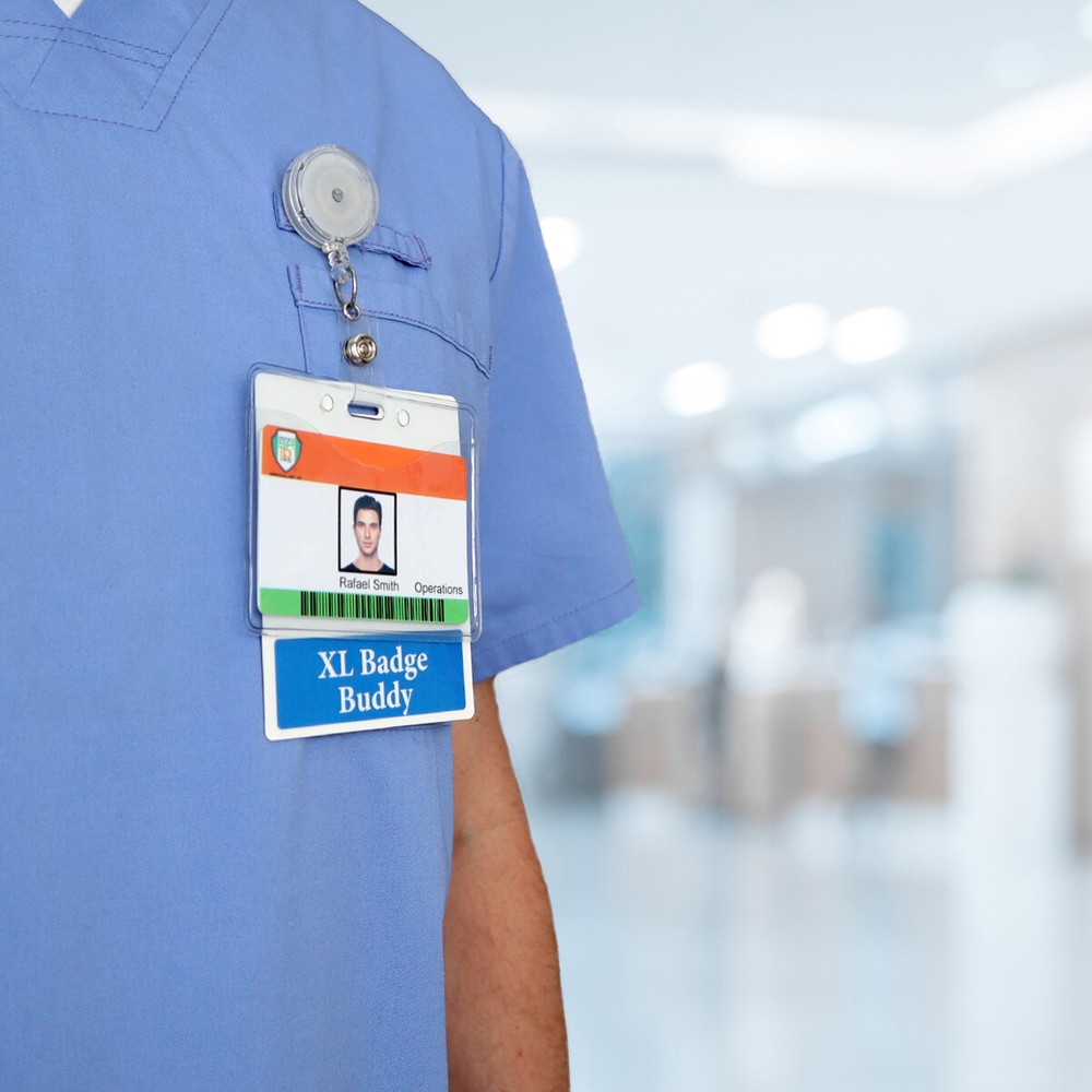 Physician Assistant Badge Buddy Oversized Horizontal Extra Long ID Backer