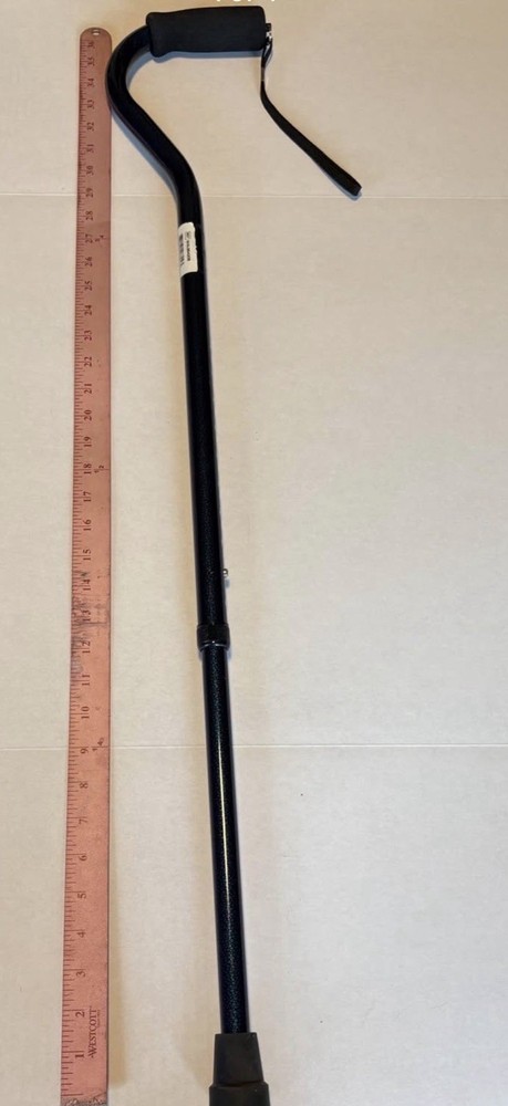 Adjustable Ice Blue Aluminum Offset Walking Cane