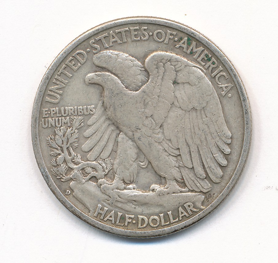 1939 D WALKING LIBERTY SILVER HALF DOLLAR