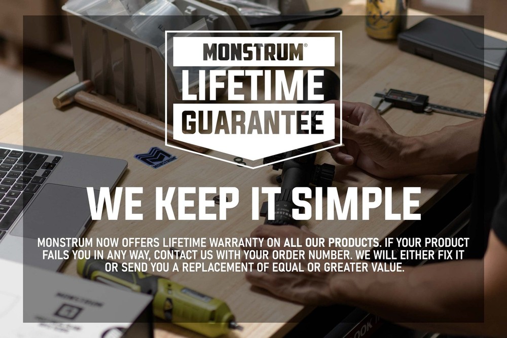 Monstrum Next Level Scope Rings with Integrated Bubble | Medium Profile