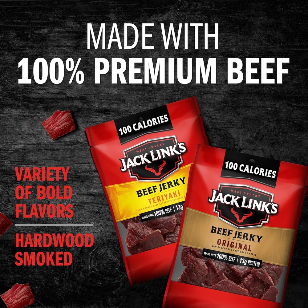 Jack Link's Beef Jerky Variety Pack - Includes Original and Teriyaki Jerky,...