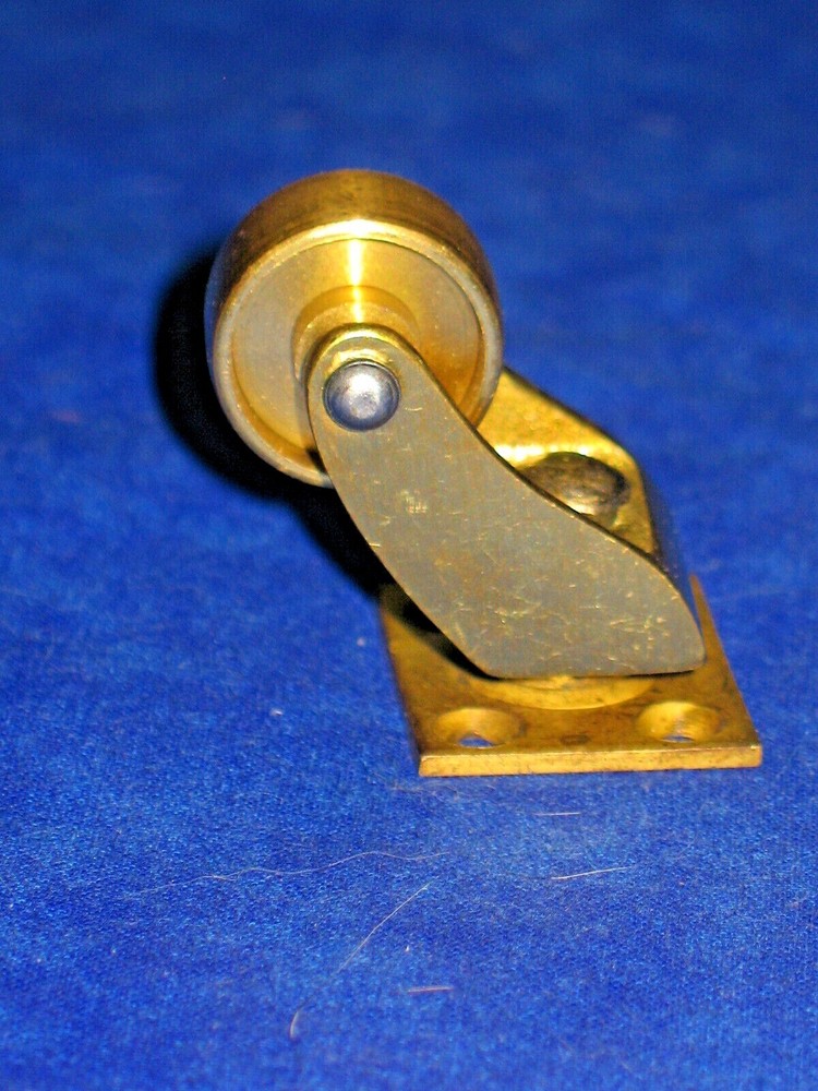 Small Cast Solid Brass Wheels Set Four Satin Finish Lacquered Ready To Use