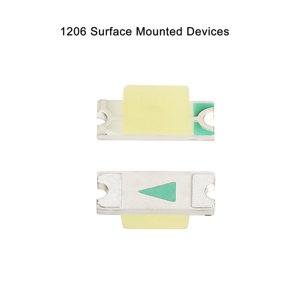 100Pcs 1206 Surface Mounted Devices LED Bulbs Light Emitting Diode Kit 5 Colors