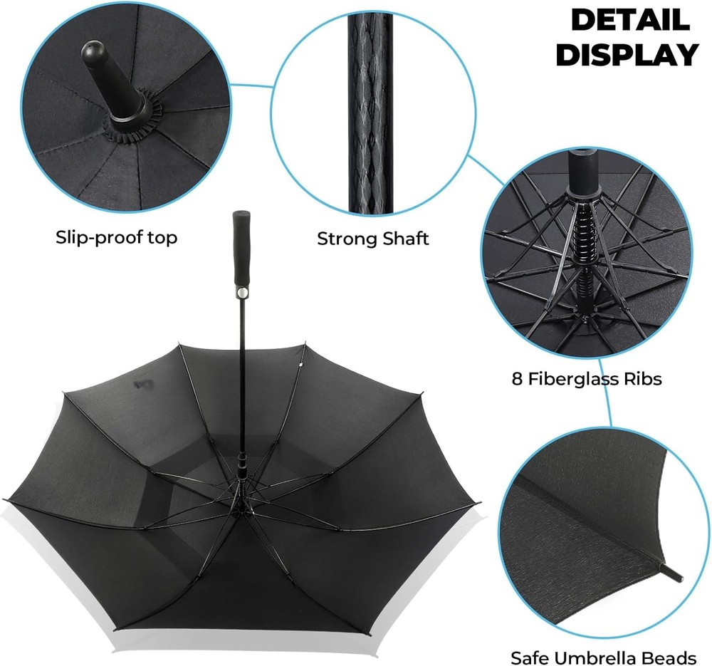 Automatic Open Golf Umbrella 54/62/68/72 inch Extra Large Oversize Double Canopy