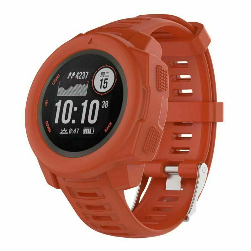 Silicone Watch Frame Case Cover Shell Protector For Garmin Instinct GPS Watch