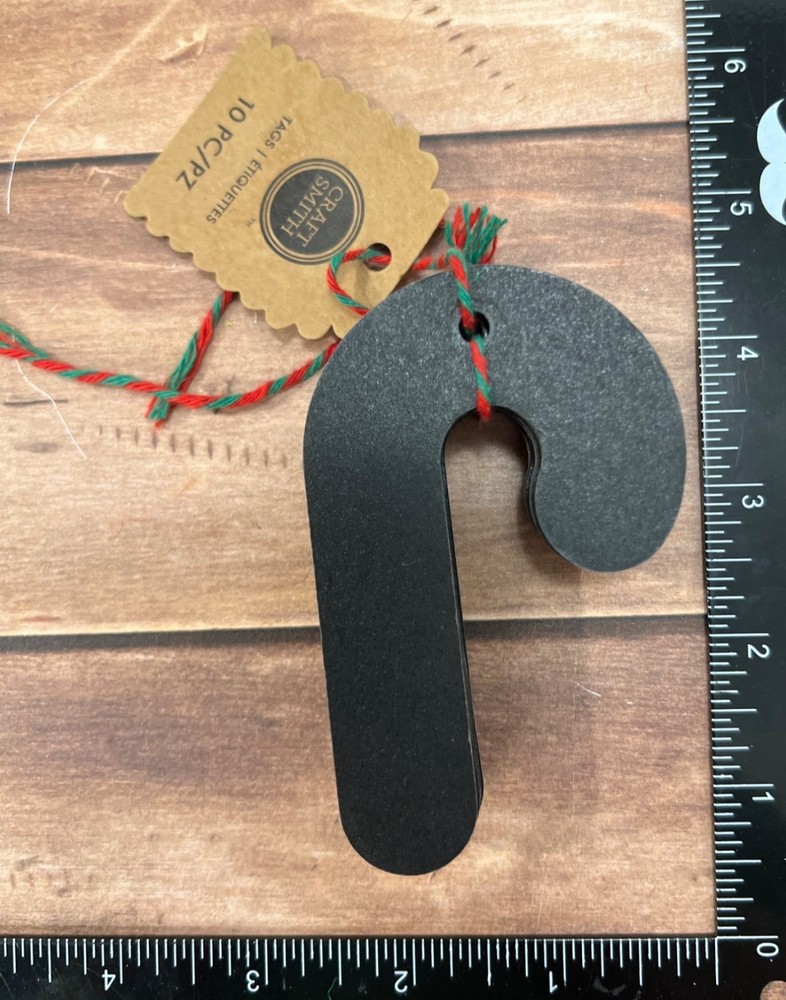 Black Craft Smith Candy Cane Tags 10 Pack MSEQ170