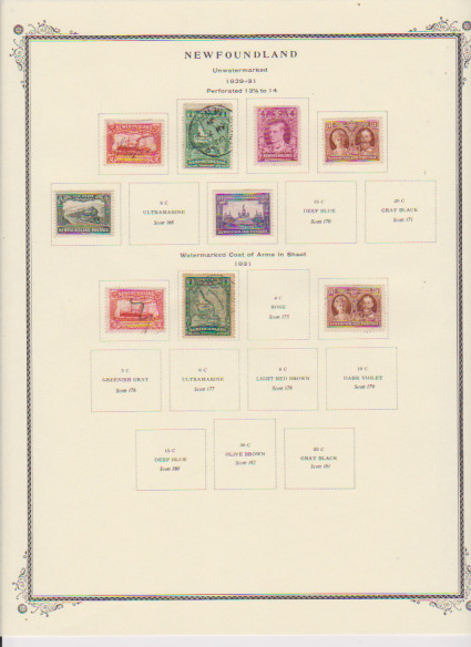 Canada Pre-Confederation Pages with Stamps