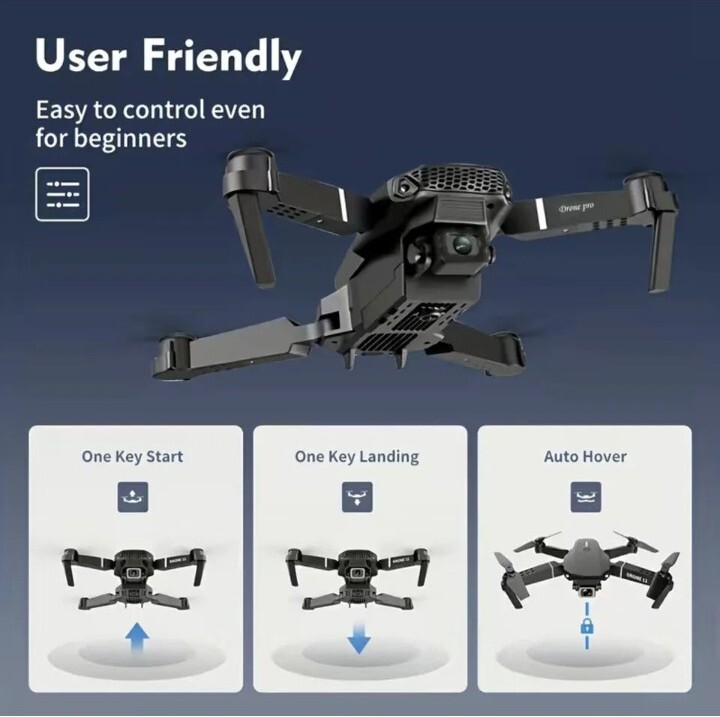 RC Drone HD Pro Wide Angle Camera WIFI FPV Foldable Drone Dual Camera Quadcopter