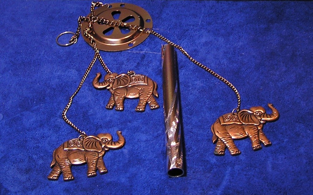 Elephant copper colored wind chime