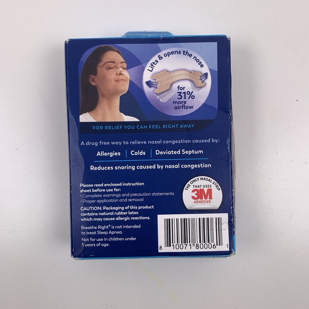 Breathe Right Nasal Strips Original Tan Small/Medium 30 EA