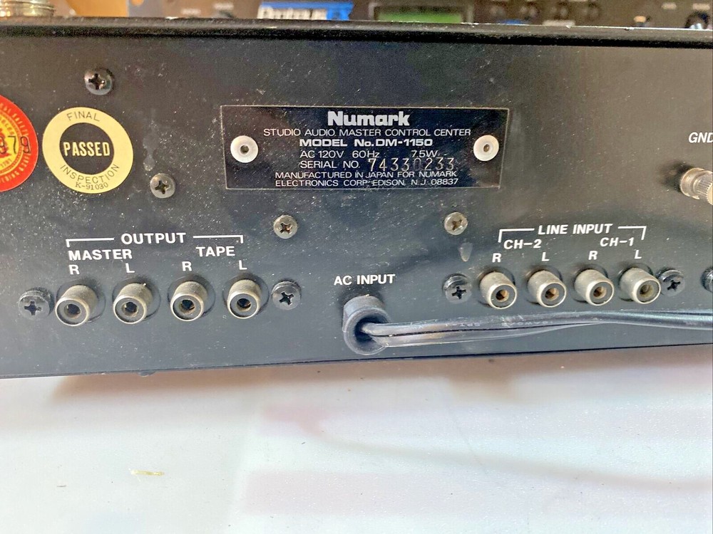Numark studio audio master dm-1150