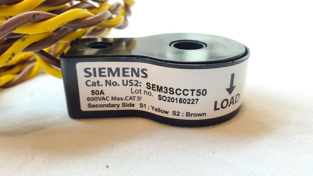 SIEMENS SEM3SCCT50 SOLID CORE CURRENT TRANSFORMER 600VAC 50A NEW