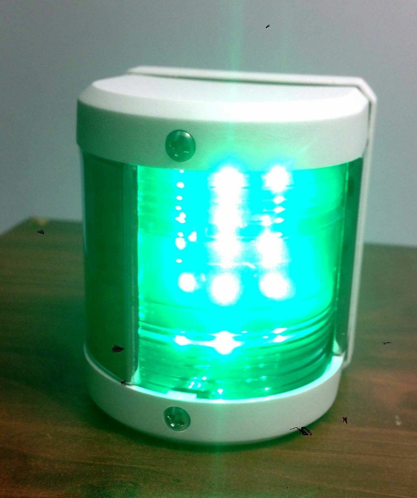 MARINE BOAT GREEN STARBOARD LED NAVIGATION LIGHT
