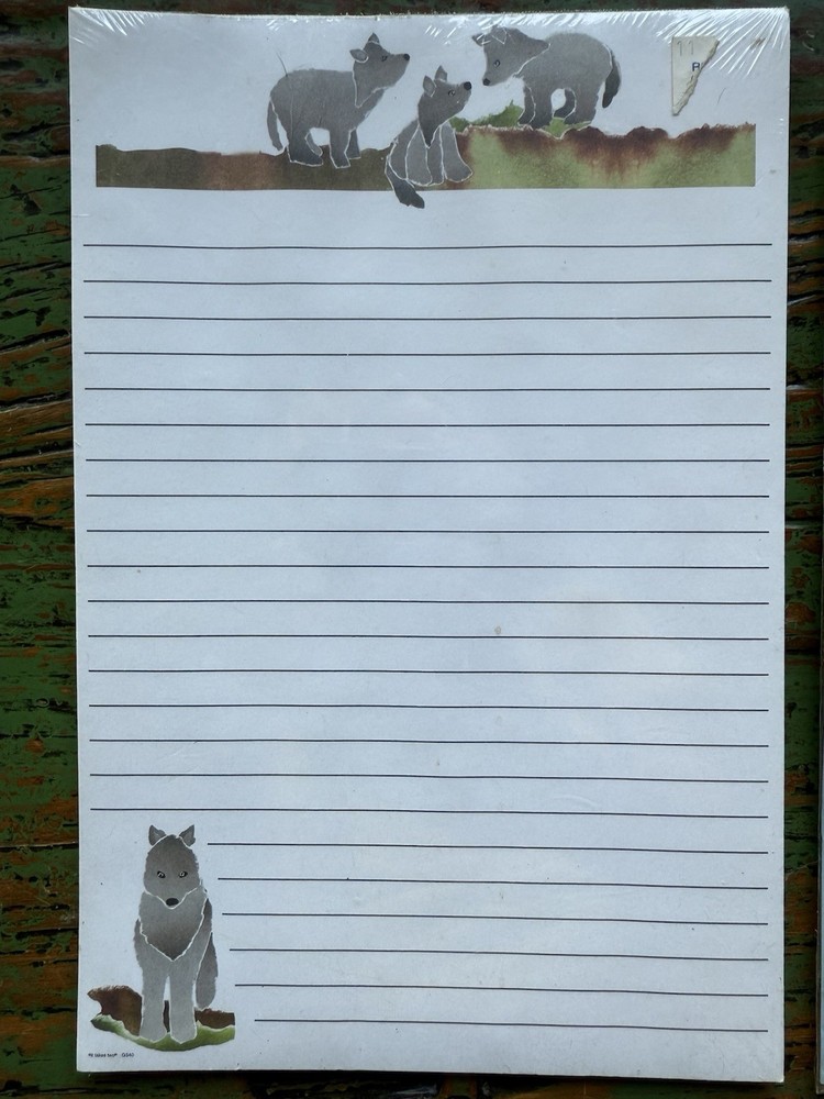 Wolf Themed Magnetic Notepad And Lined Notepad