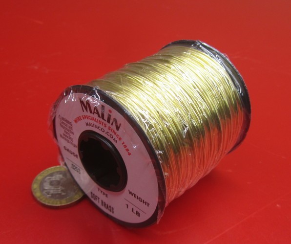 Brass Wire 0.025" Dia. 1 Lb Spool - 535 Ft