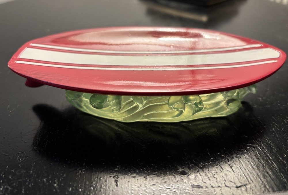 Surfboard On Waves Soap Dish 7” Composite Plastic And Epoxy High-Quality
