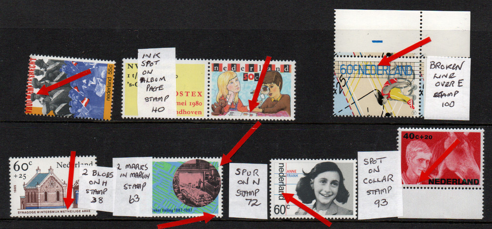Netherlands minor varieties/flaws collection WS22504