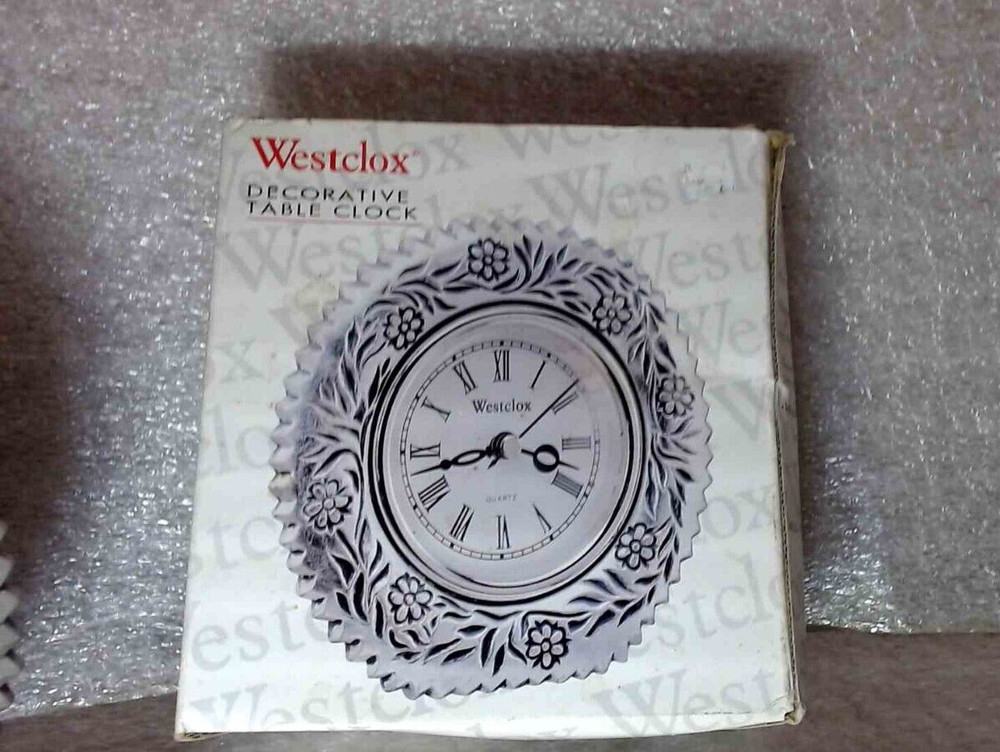 Westclox Decorative table clock hand painted Quartz box instructions