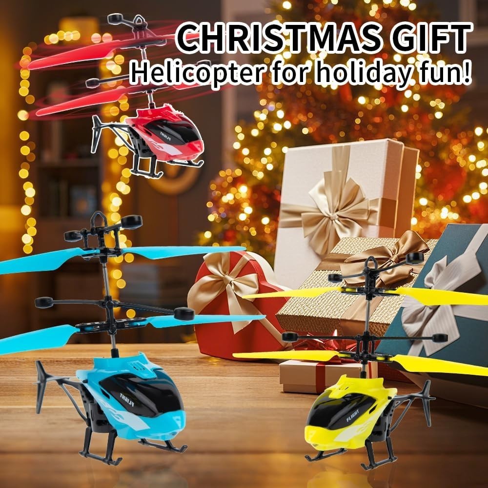 3 Pack Remote Control Helicopter Gesture Sensing Flying with 10Mins Flight