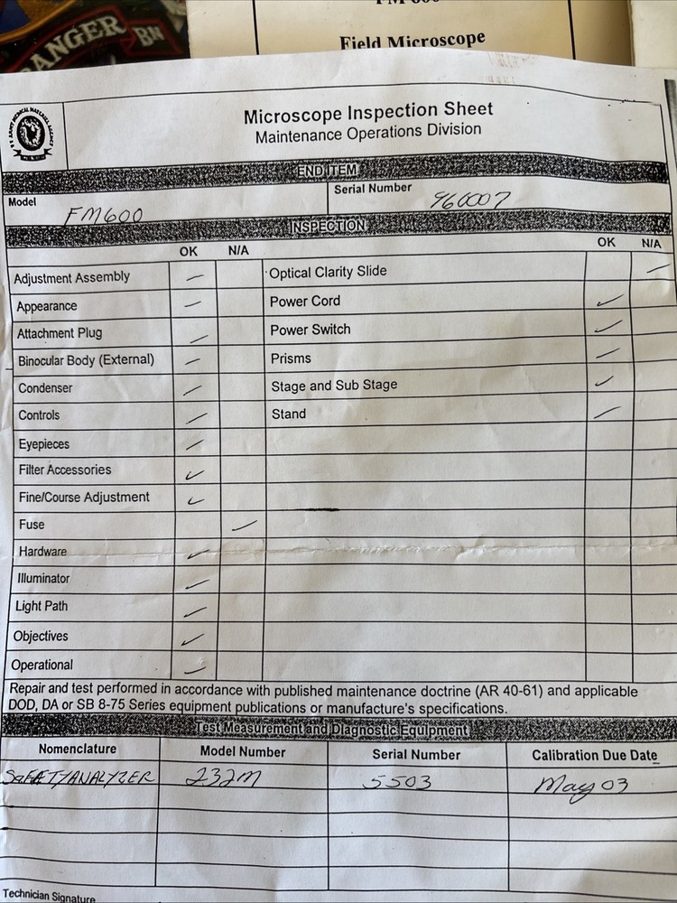 microscope Columbia FM 600