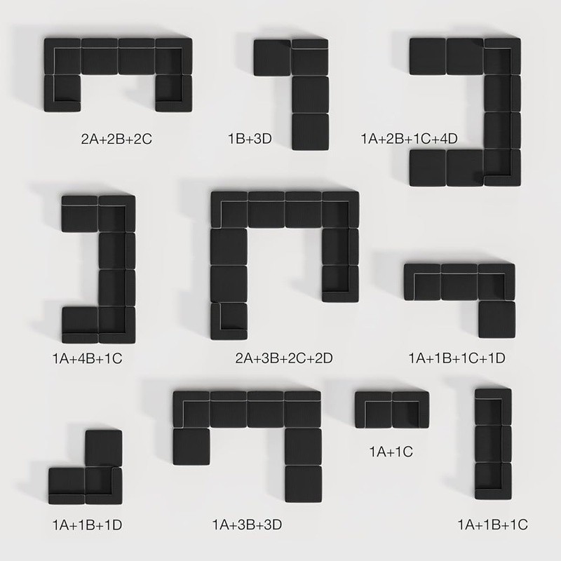 Modular Sectional Sofa Zero Assembly Lightweight Plush Smart Coil Support New