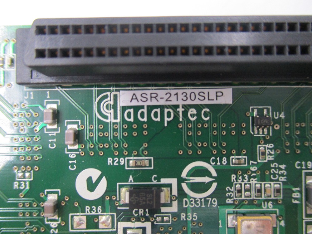 Adaptec ASR-2130SLP 128M SCSI Raid Controller Card with Bracket & Riser Tested