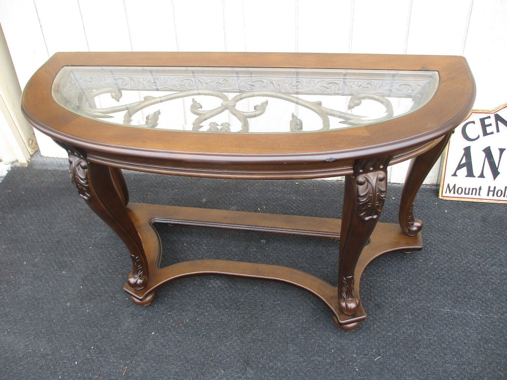 64172 Decorator Glass Top Console Sideboard Server