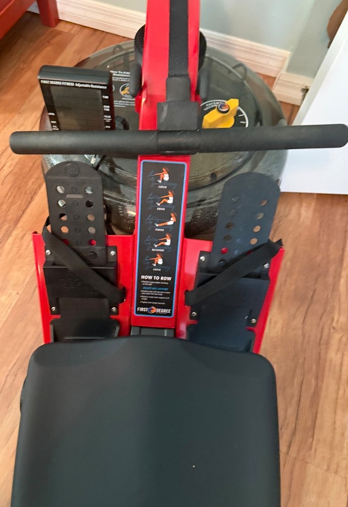 Workout Water Rower - Red/Black