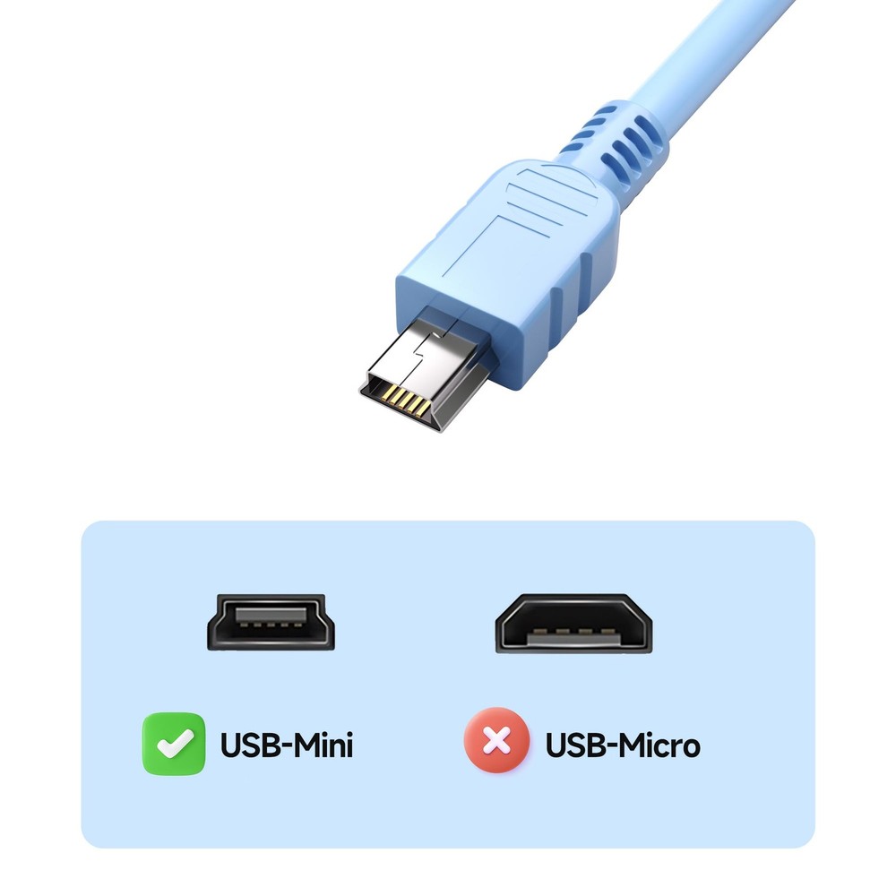 USB Type A to USB Type Mini B, Console Cable with FT232 Chipset (Blue,6FT)