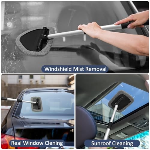 20 Pieces Windshield Cleaner Tool, Inside Car Windshield Cleaning Tool gray