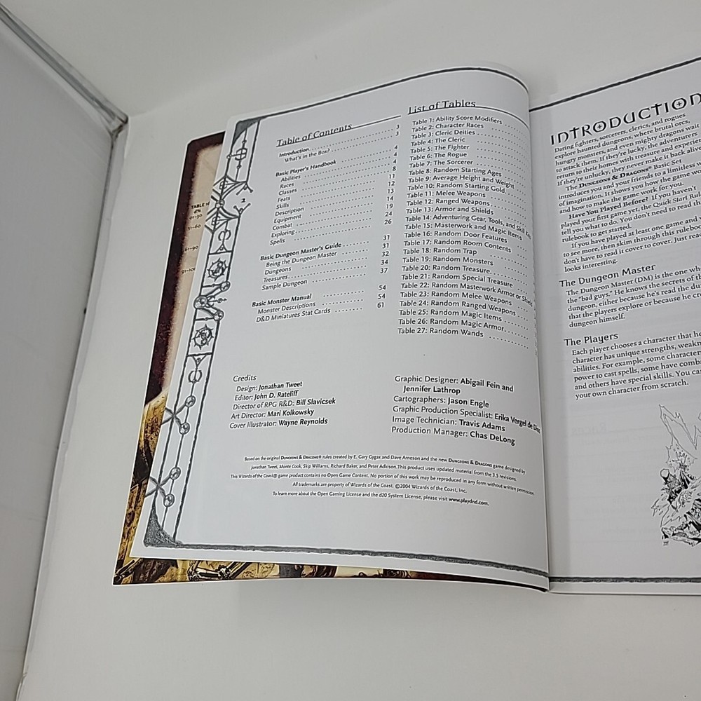 Dungeons & Dragons Advanced Rule Book Replacement Parts 2004 RPG Wizards