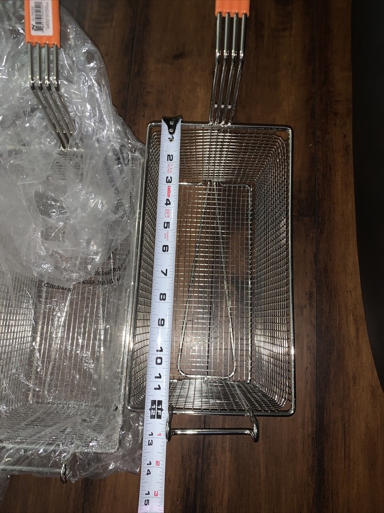 3 Fry Basket with Orange Handle Medium