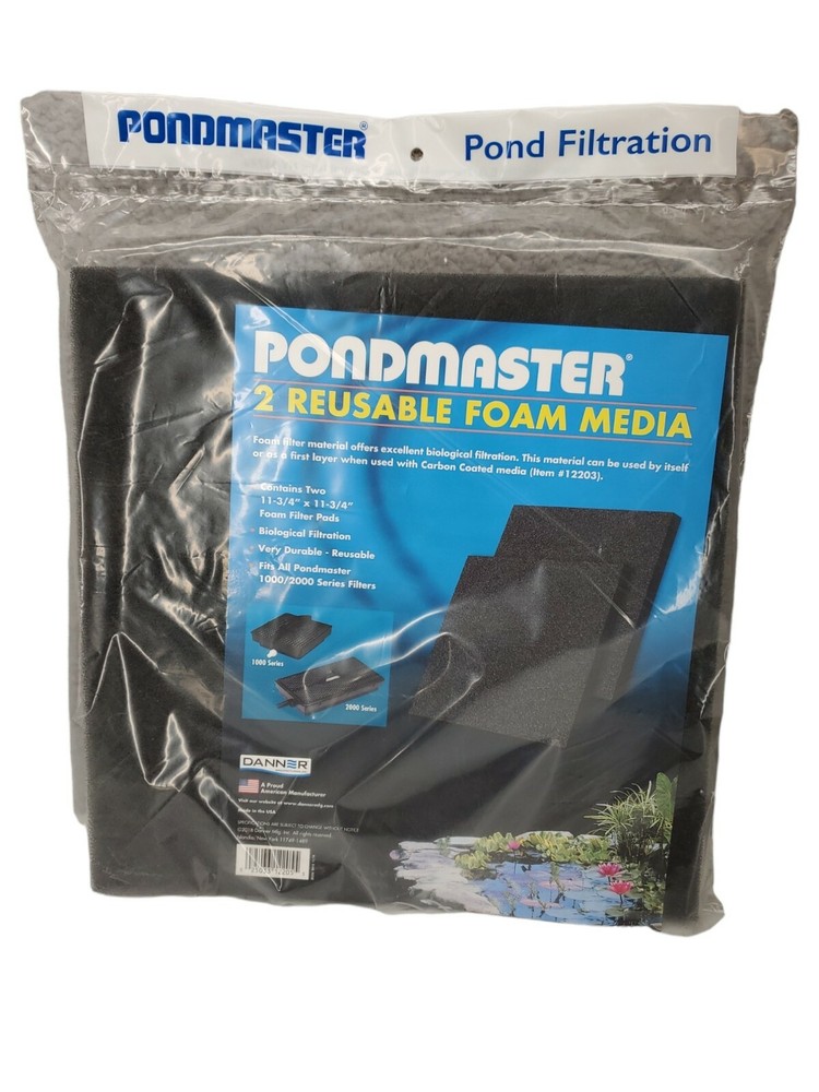 Pondmaster Supreme Carbon/Foam/Coarse/Poly Pond Filter 1000/2000 Pad 12" Square
