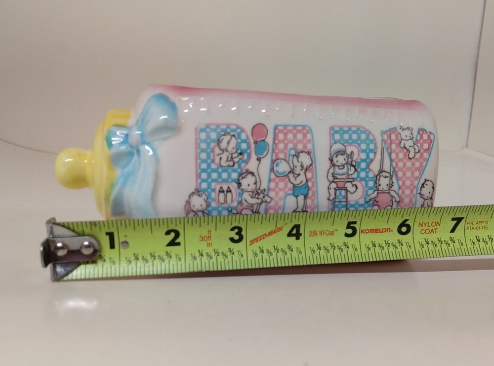 Ceramic Baby Bottle Planter Vase Decor