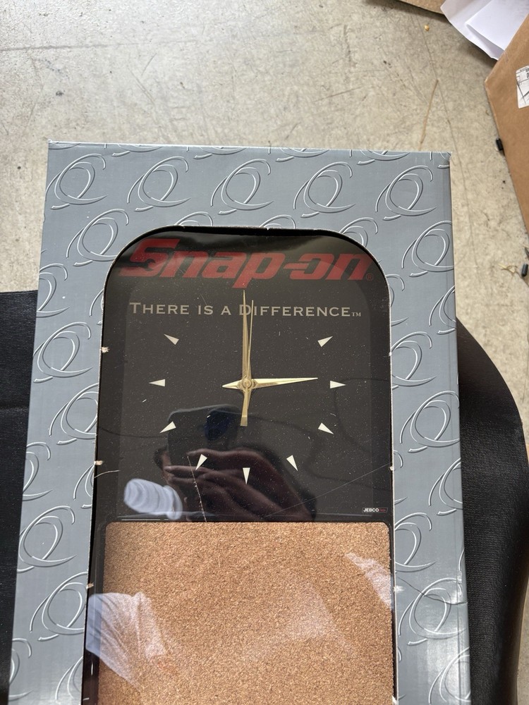 Snap on Tools corkboard jebco clock