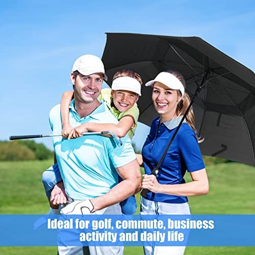 10 Pcs 62" Large Golf Umbrella - Windproof, Waterproof, Double Canopy, Heavy Dut