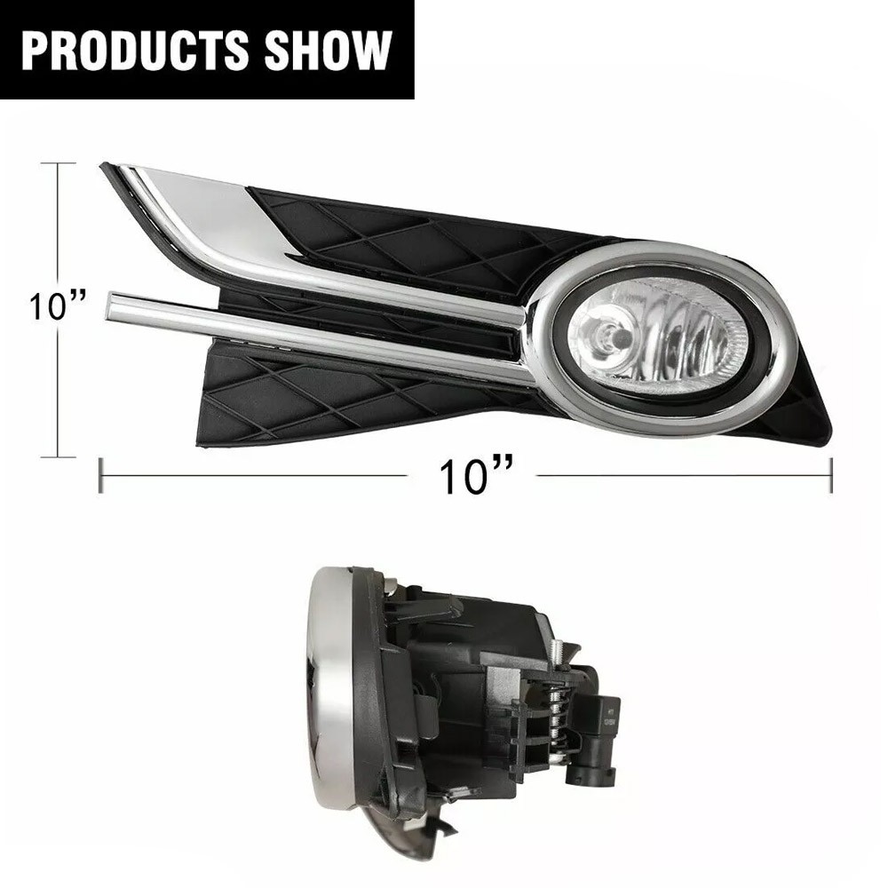 Fog Light w/Bezel+Wiring+Switch Front Left&Right Fit for 2014-2017 Honda Odyssey