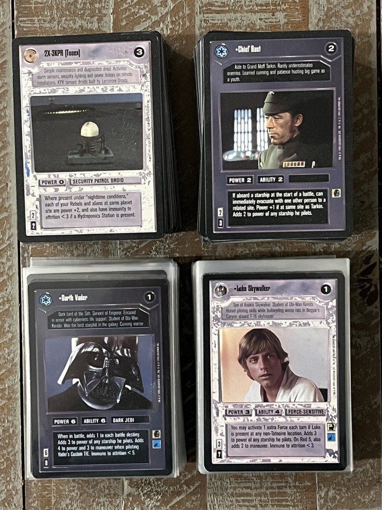 Star Wars CCG Premiere Complete Set Limited BB Black Border LP or Better