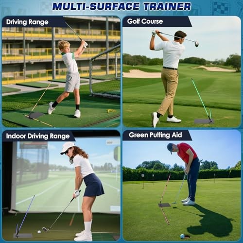 Pro Golf Alignment Sticks Holder – Adjustable Swing Plane Trainer with Easy