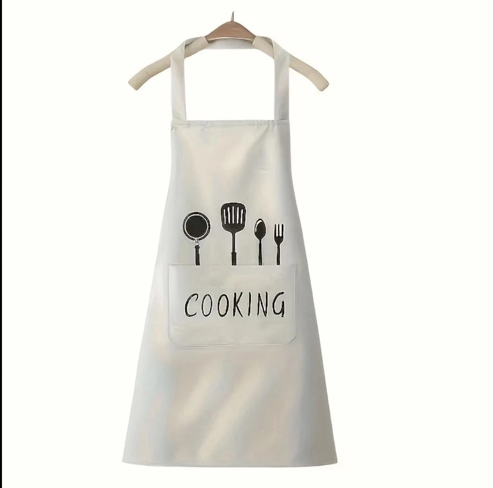 Set of 2 Polyester Cooking Aprons with Pockets