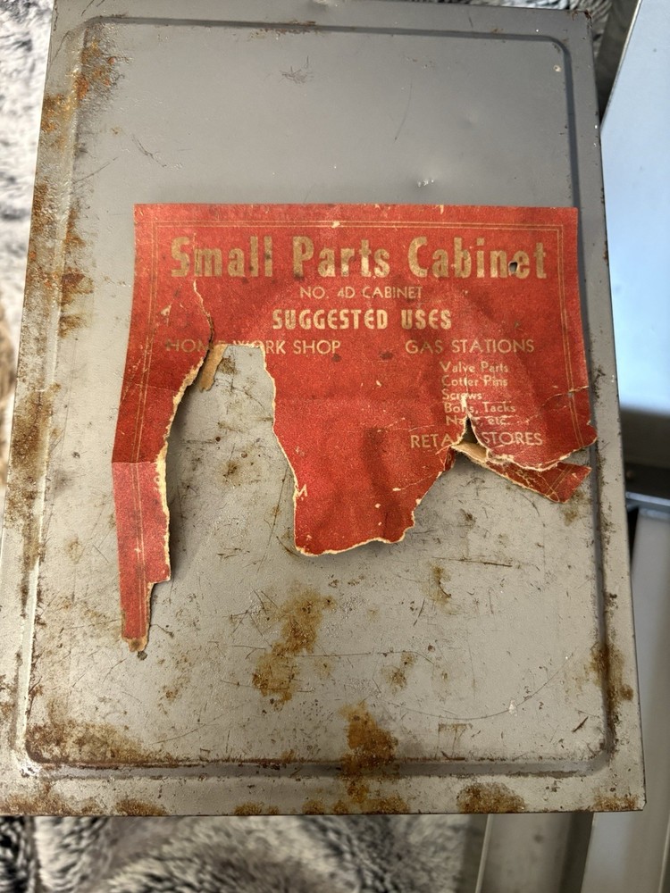 Vintage metal storage box #B4