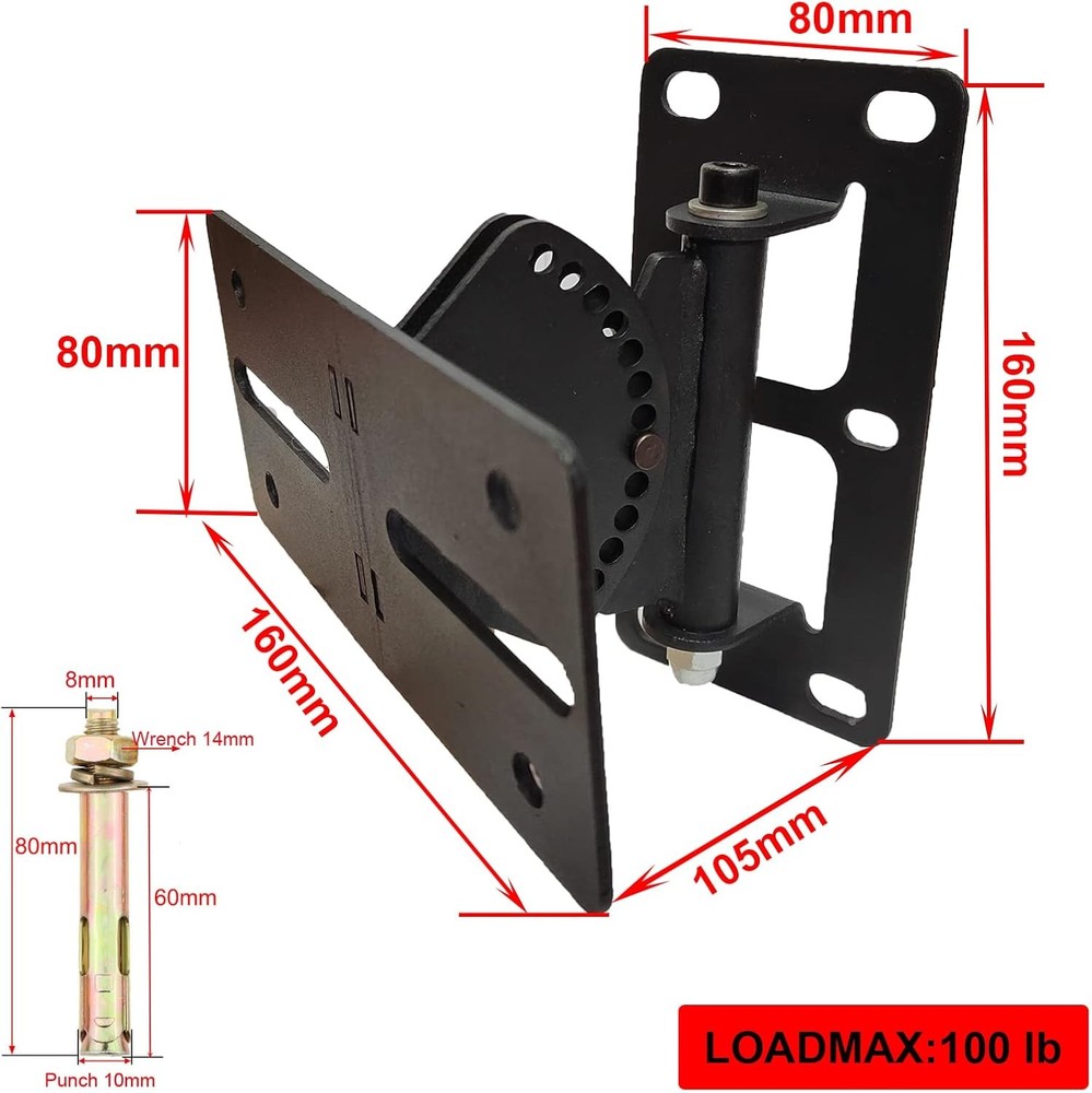 Speaker Wall Mount, Mount Bracket Design for Large Black