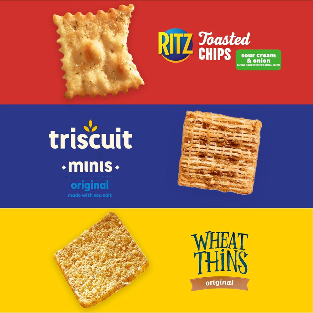 Cracker Variety Pack, RITZ Toasted Chips, Wheat Thins Snacks Whole Grain Wheat C